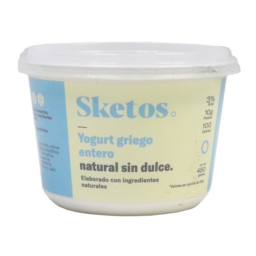 YOGURT GRIEGO NATURAL ENTERO SKETOS*450G