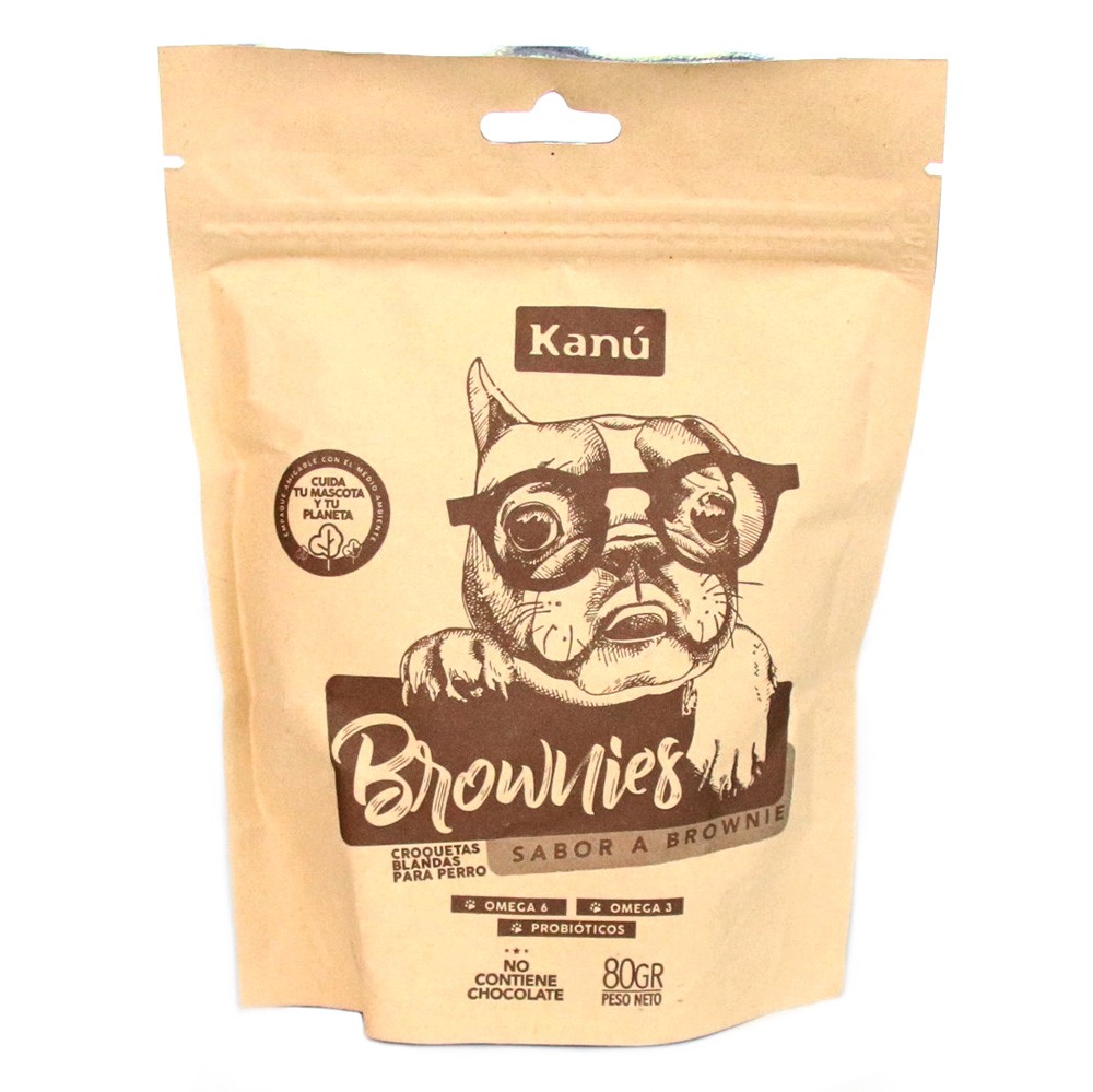BROWNIE PARA PERROS SIN CHOCOLATE x 80GR