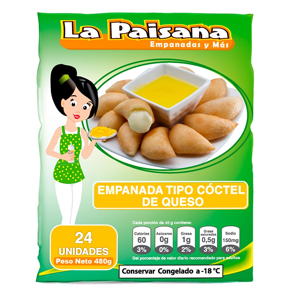 EMPANADA COCTEL QUESO PAISANA*24 UND