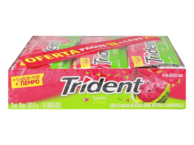 chicle trident sandia *18 und