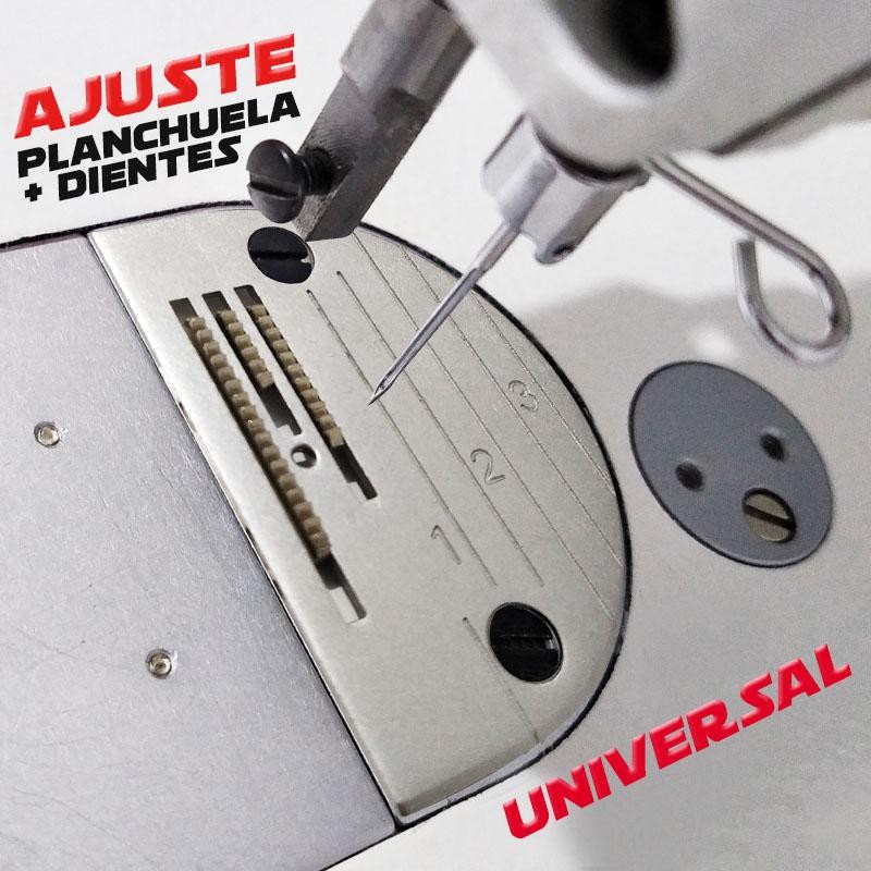 AJUSTE UNIVERSAL PLANCHUELA DIENTE MAQUINA PLANA DE COSER MODISTERÍA