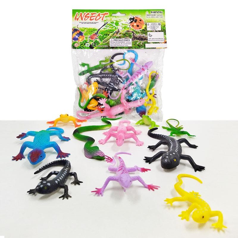 ANFIBIOS JUGUETES FIGURAS ANIMALES SET X10 JUGUETERÍA INFANTIL