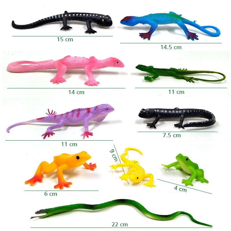 ANFIBIOS JUGUETES FIGURAS ANIMALES SET X10 JUGUETERÍA INFANTIL