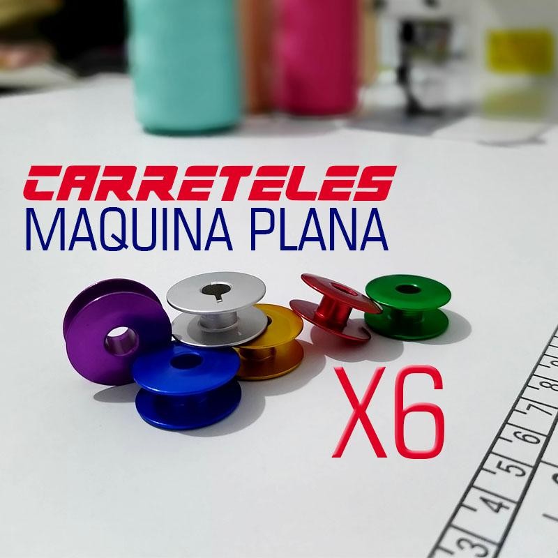 CARRETELES MAQUINA PLANA X6 MODISTERÍA SASTRERÍA CONFECCIÓN