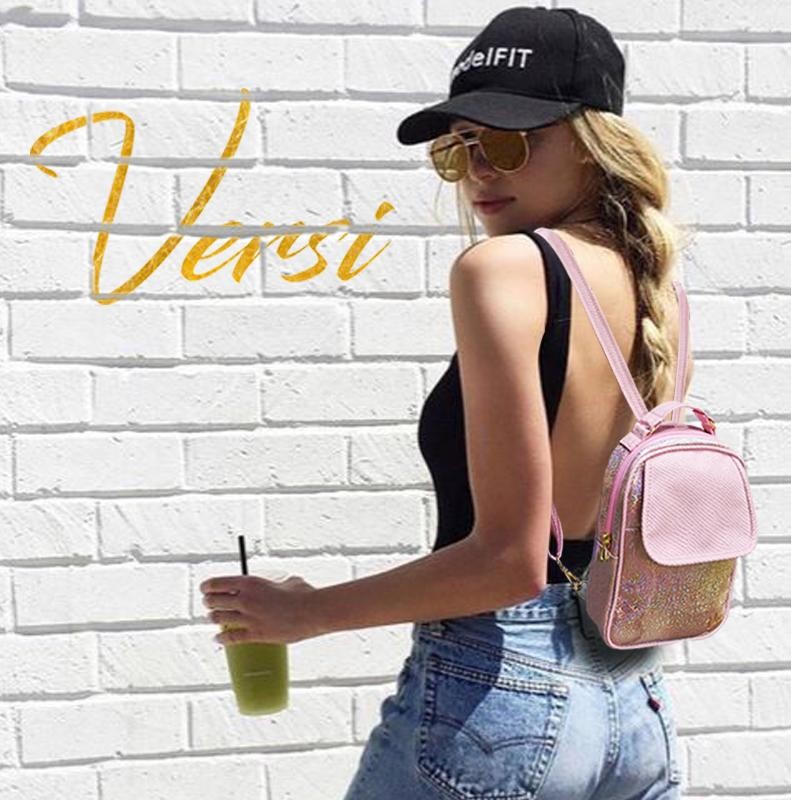 MORRAL LADY VERSI BOLSO ROSA BRILLANTE FEMENINO MODA