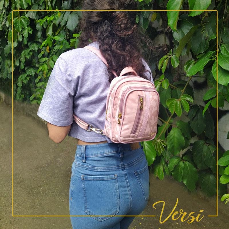 MORRAL ARIEL VERSI BOLSO PALO ROSA CAMUFLADO FEMENINO MODA