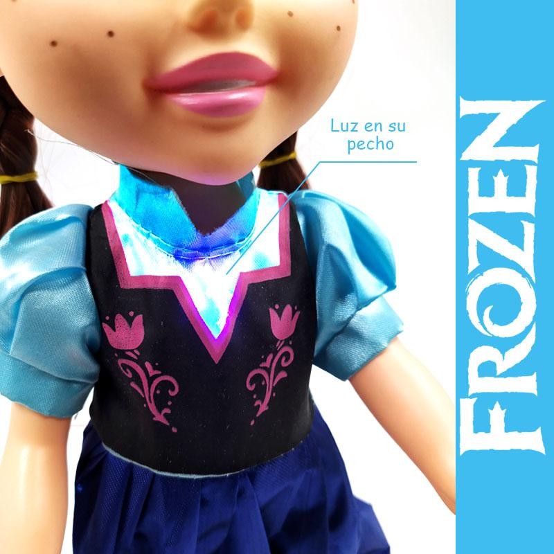MUÑECA FROZEN ANA JUGUETE NIÑAS JUGUETERÍA LUCES Y SONIDOS DJ4537