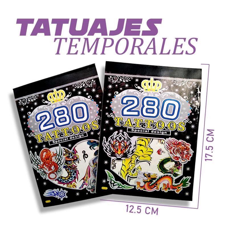 TATUAJES TEMPORALES NIÑOS TATTOOS JUGUETES DISFRAZ 12 HOJAS INFANTIL