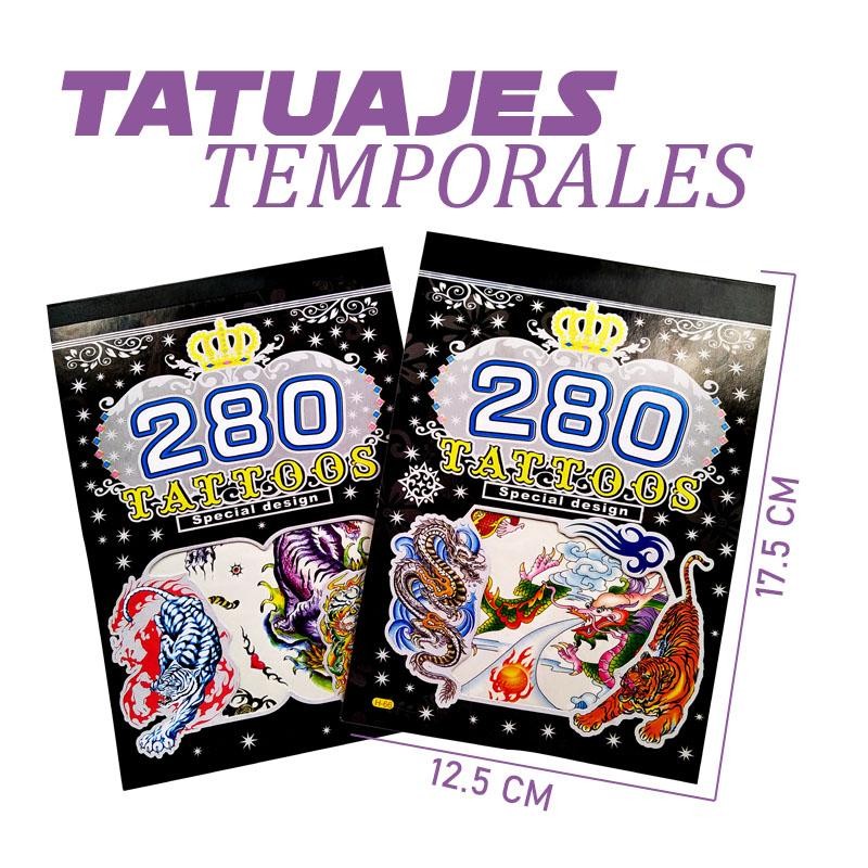 TATUAJES TEMPORALES NIÑOS TATTOOS JUGUETES DISFRAZ 12 HOJAS INFANTIL