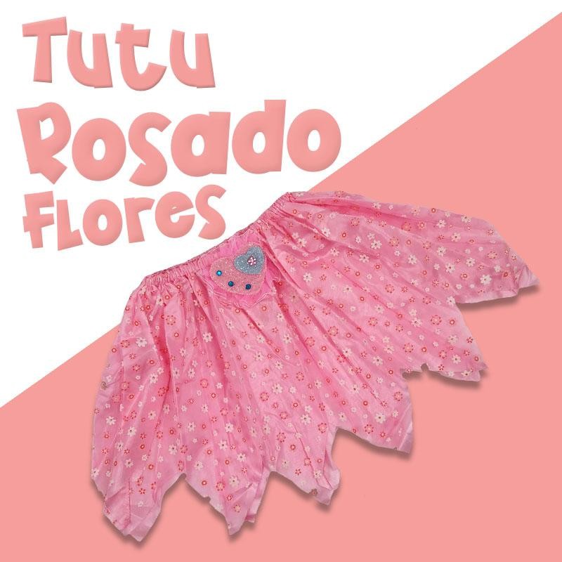 TUTU ROSADO FLORES NIÑAS 6-8 MODA FALDA VESTUARIO INFANTIL BALLET