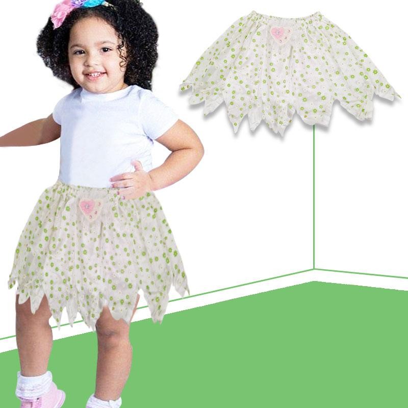 TUTU BLANCO FLORES NIÑAS 6-8 MODA FALDA VESTUARIO INFANTIL BALLET
