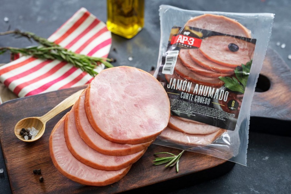 jamon ahumado corte grueso 6 und *400g