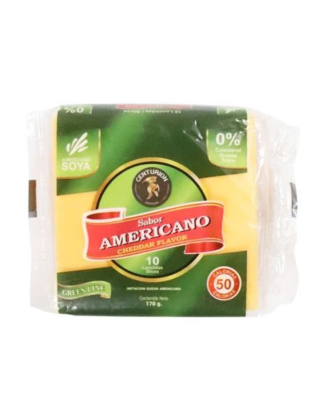 QUESO LONCHA AMERIC  x 170GR GREEN LINE