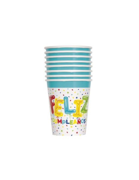 VASOS PAPEL 9OZ GLOBOS FEL 6U