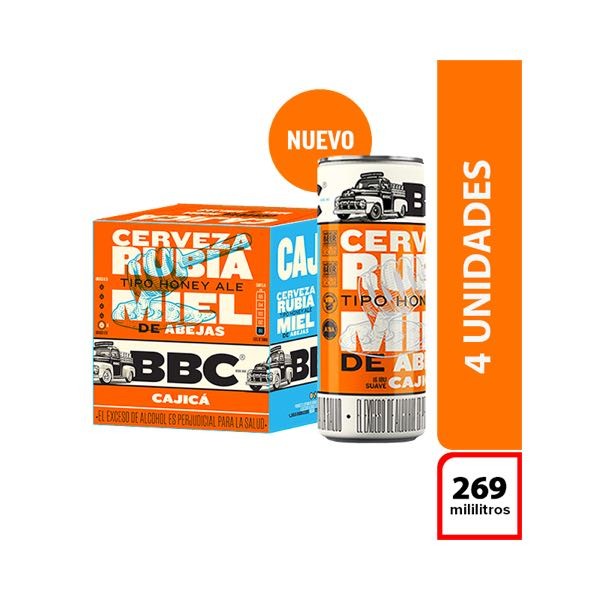 CERVEZA CAJICA MIEL CAN BBC*4UND*269ML