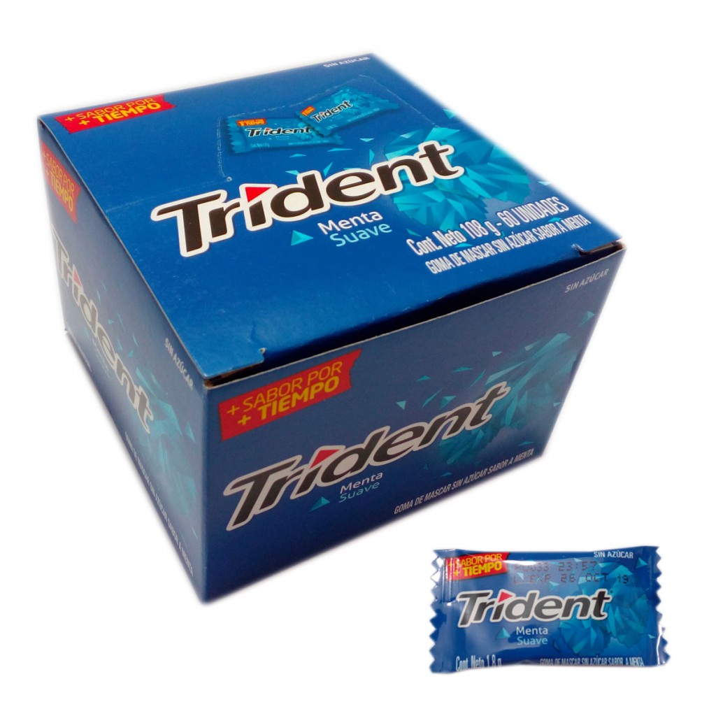 chicle trident menta *60 und