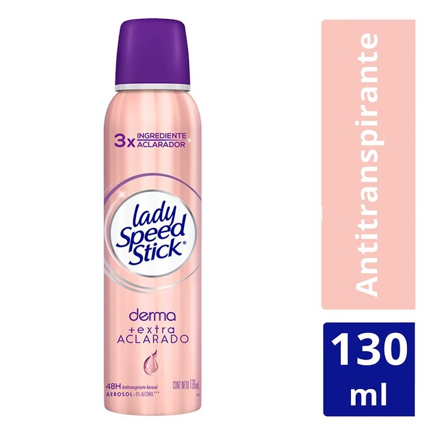 Desodorante Antitranspirante Lady Speed Stick Derma Extra Aclarado Frasco x120 ml