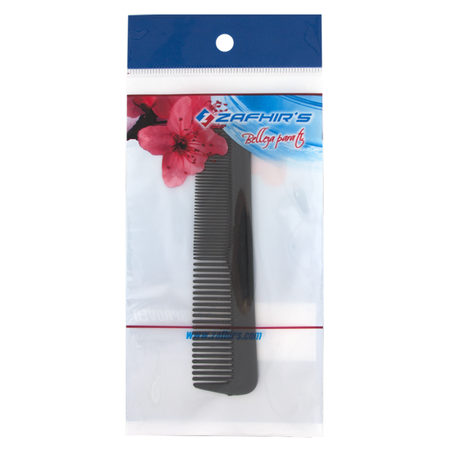 Peine Plastico Negro Zafhir's x 1Und