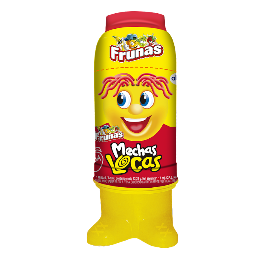 Mechas Locas Aldor  Sabores Surtidos Fresa, Sandía y Uva x 33Gr