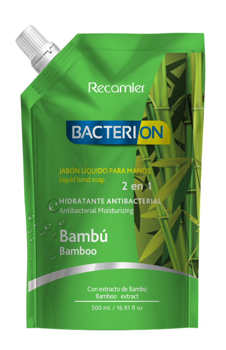 Jabon Liquido Bacterion Recamier 2 en 1 Bambu x 500Ml