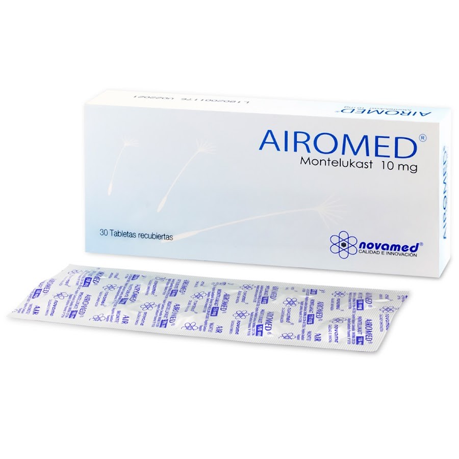 Airomed Novamed Montelukast 10 mg10 Caja x30 Tabletas Recubiertas