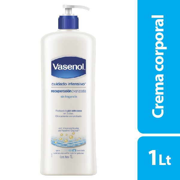 Crema VASENOL Corporal Recuperación Intensiva Fragancia Neutra x1Lt