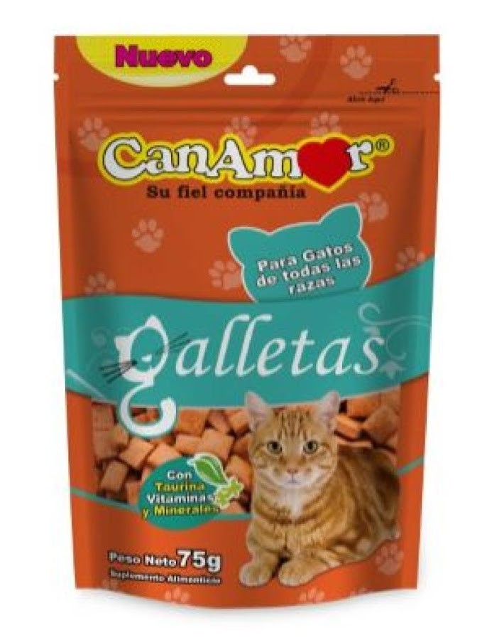 Galletas CanAmor Para Gatos Paquete x 75Gr