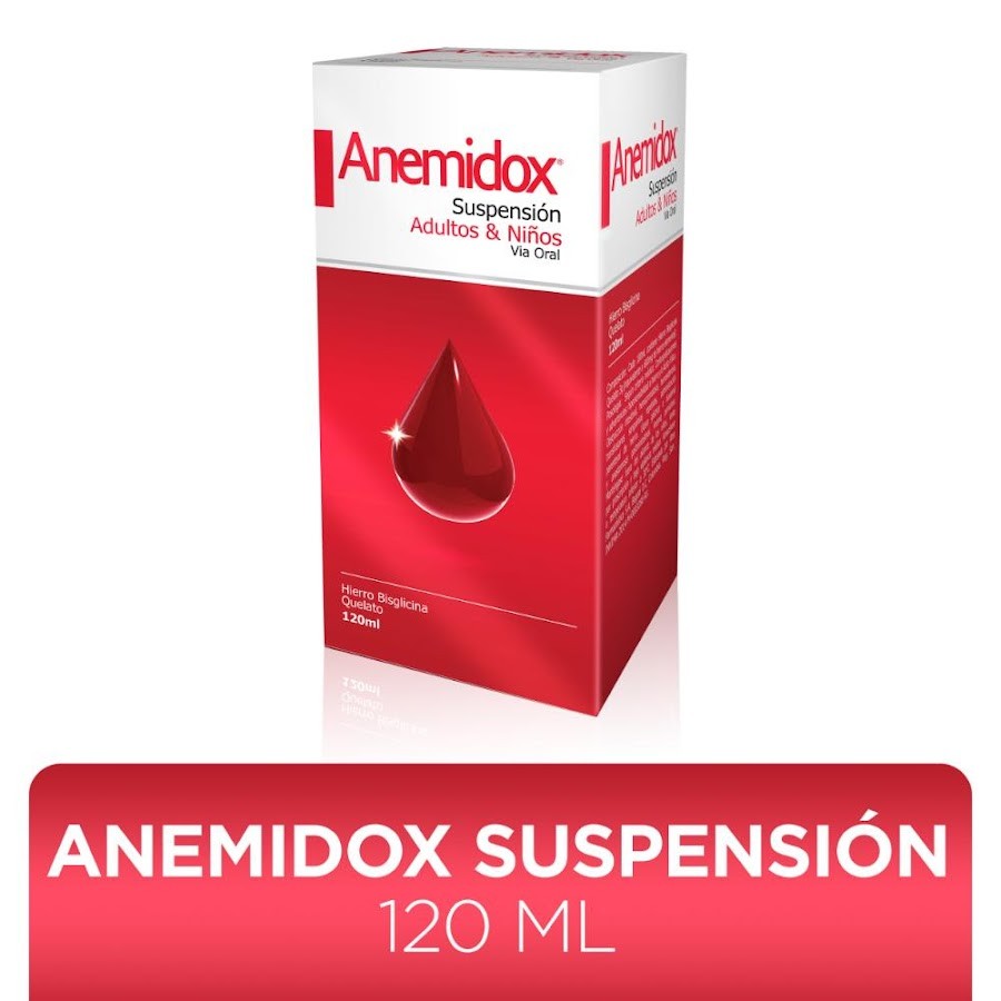 Anemidox Suspensión Oral Fco. x120Ml. Merck Hierro Bisglicina Quelato