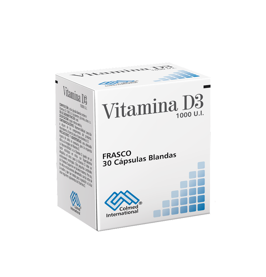 VITAMINA D3 1000UI FRASCO X 30 CAPSULAS COLMED