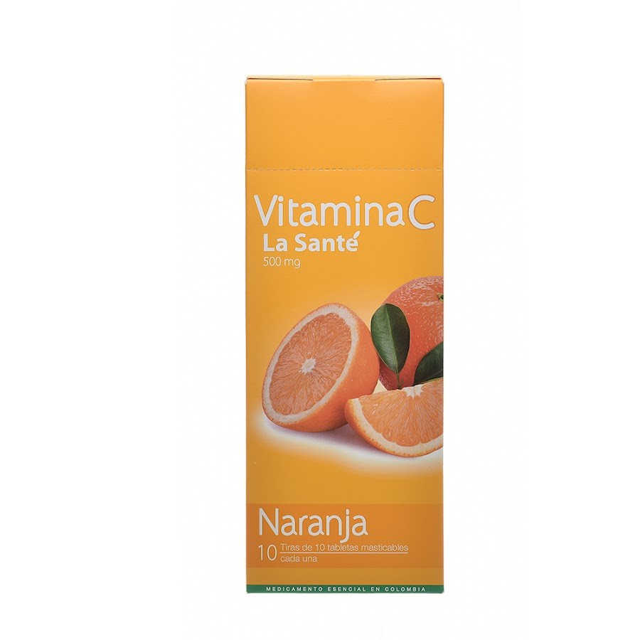 Fraccion Vitamina C La Santé 500Mg Sabor a Naranja x 10Uni