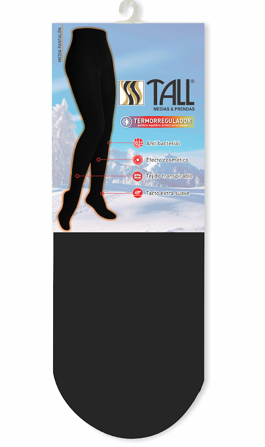 Media Pantalon Tall Termica Color Negro Talla S