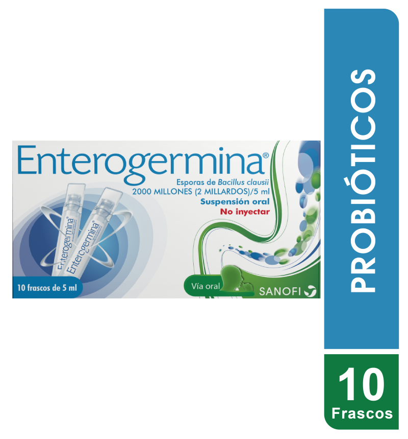 Enterogermina Sus. Oral Caja X10Amp Sanofi Esporas De Bacillus Clausii