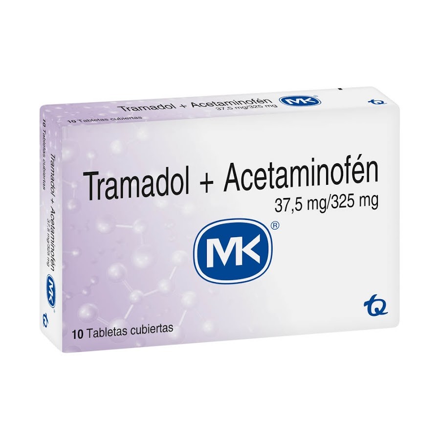 Tramadol + Acetaminofén MK 37.5mg / 325mg Tabletas Caja x10Tab.