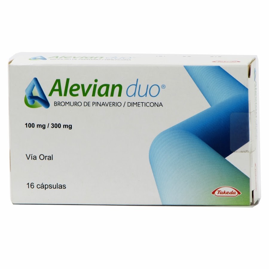 Alevian Duo 100/300Mg Caja X16Cap. Takeda Bromuro Pinaverio Dimeticona