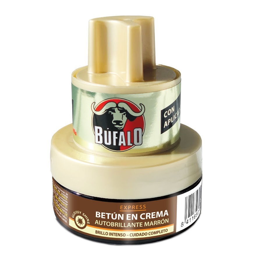 Betún BÚFALO Autobrillante Crema sin Cepillo Marrón x40ml