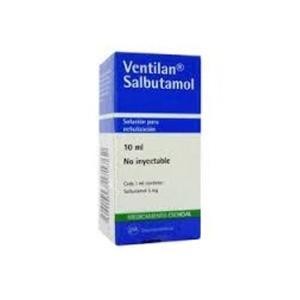 Ventilan 5mg/1Ml Sol. Nebulización Fco. x10Ml. GSK Salbutamol