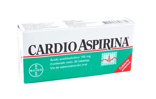 CARDIOASPIRINA 100mg Tabletas Caja x30Tab. BAY Ácido Acetilsalicílico