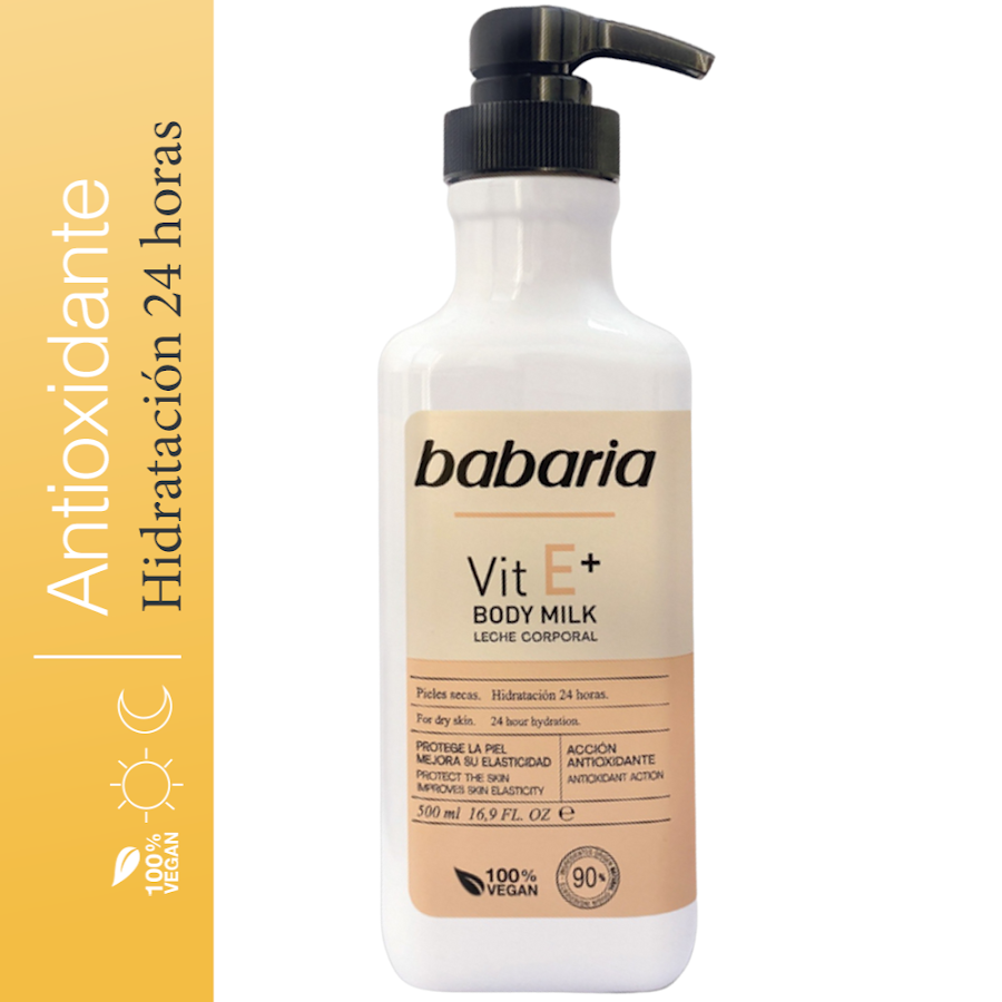 Leche Corporal Body Milk Babaria Vitamina E x 500ml