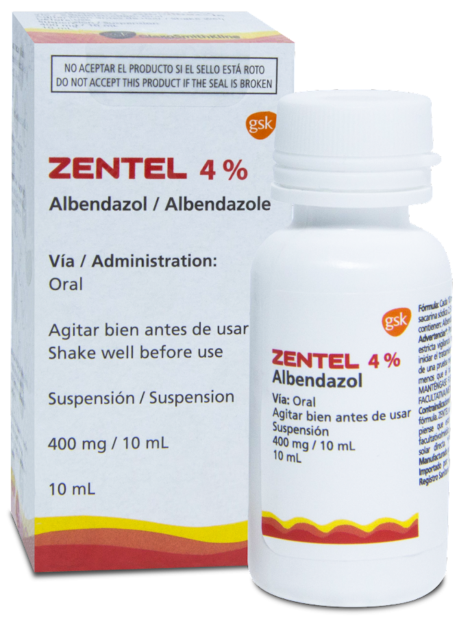 Zentel 400mg Suspencion Fco X 10ml Albendazol