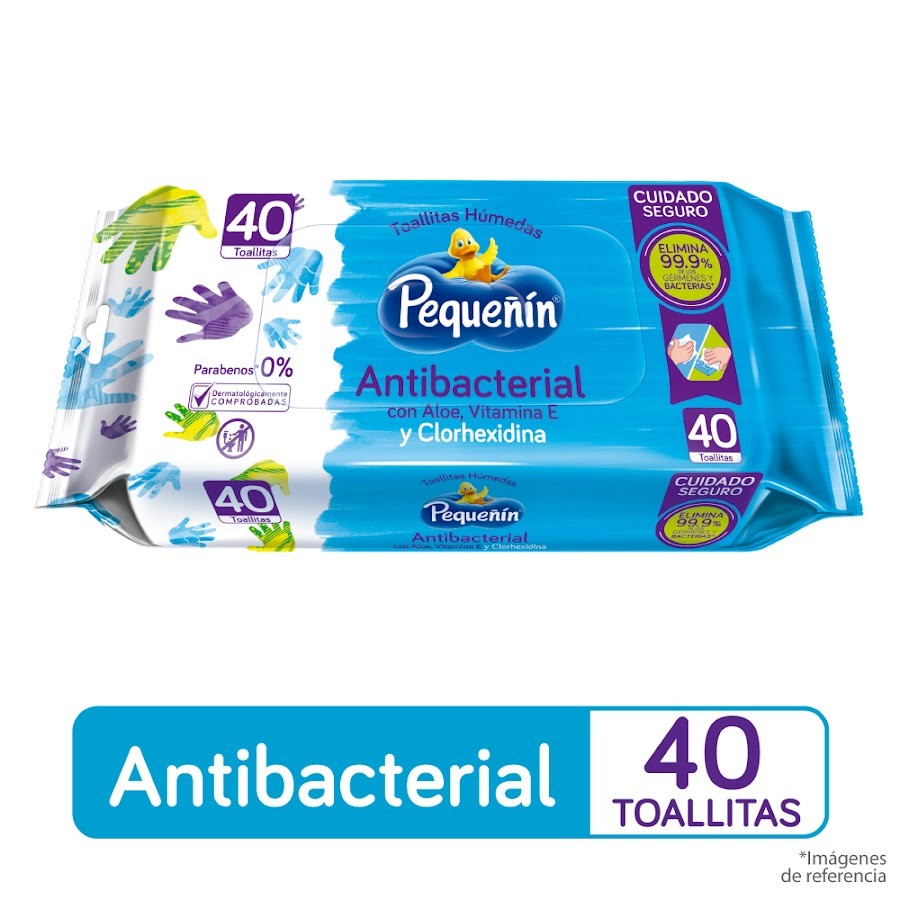 Toallitas Humedas Pequeñin Antibacterial x 40Und
