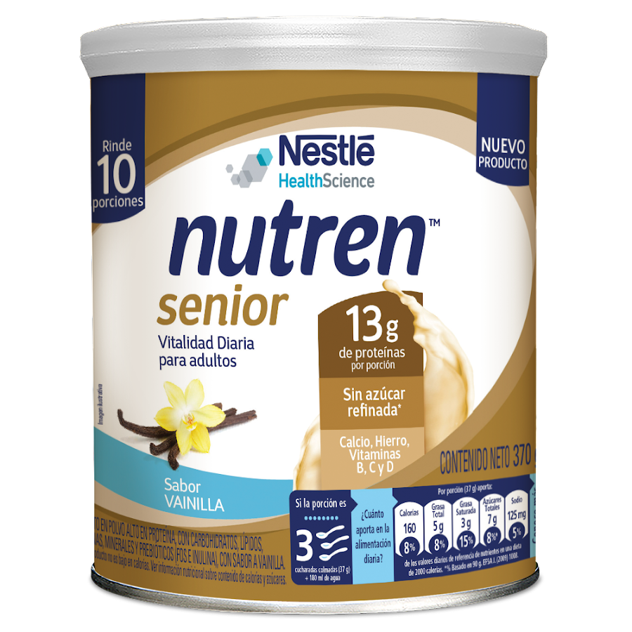Alimento en Polvo Nutren Senior Nestle Sabor a Vainilla x 370Gr