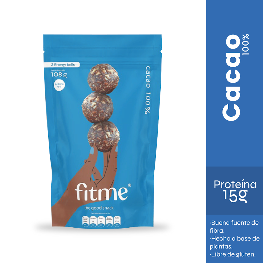 Snack Energy Balls Fit Me Cacao 100%  x 108Gr