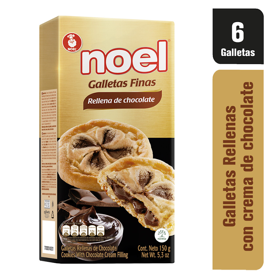Galleta NOEL Rellena Chocolate x 150g