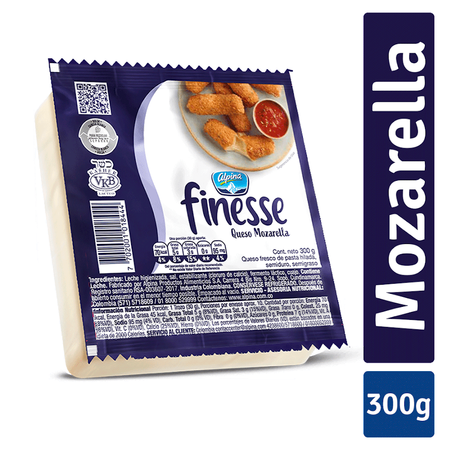 Queso ALPINA Finesse Fresco Semiduro Semigraso x300g