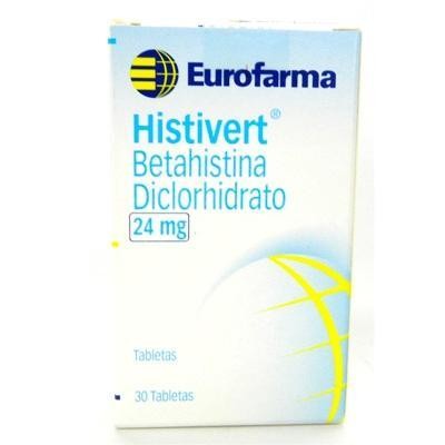 HISTIVERT 24MG TABLETAS CAJA X30TAB. EUROFARMA BETAHISTINA DICLORHIDRA