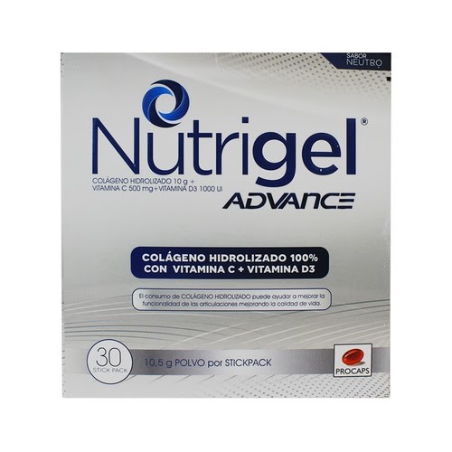 Nutrigel Advance Neutro Caja x 30 Sobres Procaps Colageno Hidroliza