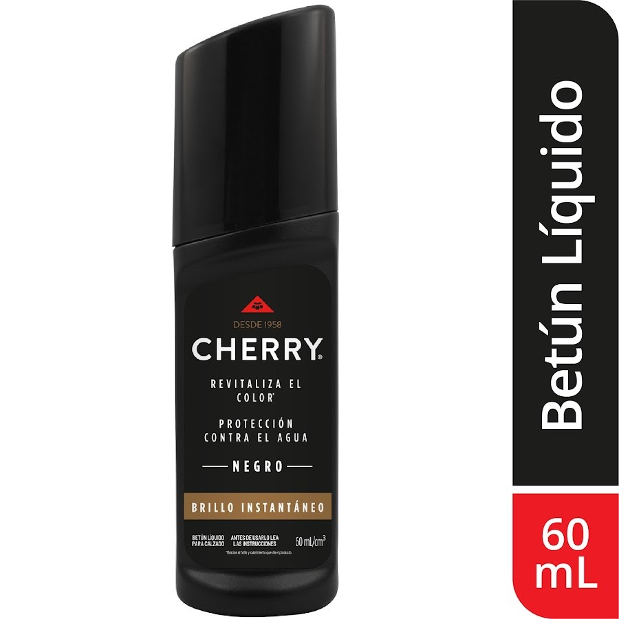 Betún CHERRY Líquido Cuidado Avanzado Negro x60Ml.