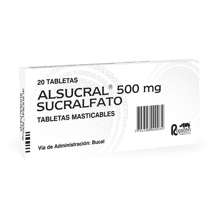 Alsucral 500Mg Tabletas Caja X20Tab. Rophson Sucralfato