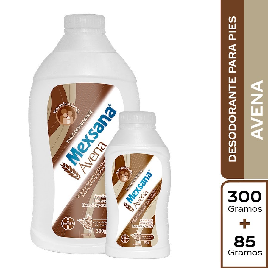Oferta Talco MEXSANA Avena 300g + 85g Cuerpo Precio Especial x2Und