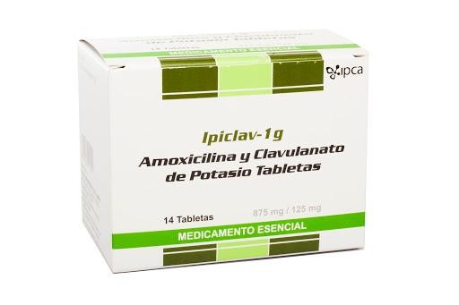 Ipiclav 875/125Mg Tab. Caja X14Tab Ipc Amoxicilina Clavulanato Potasio